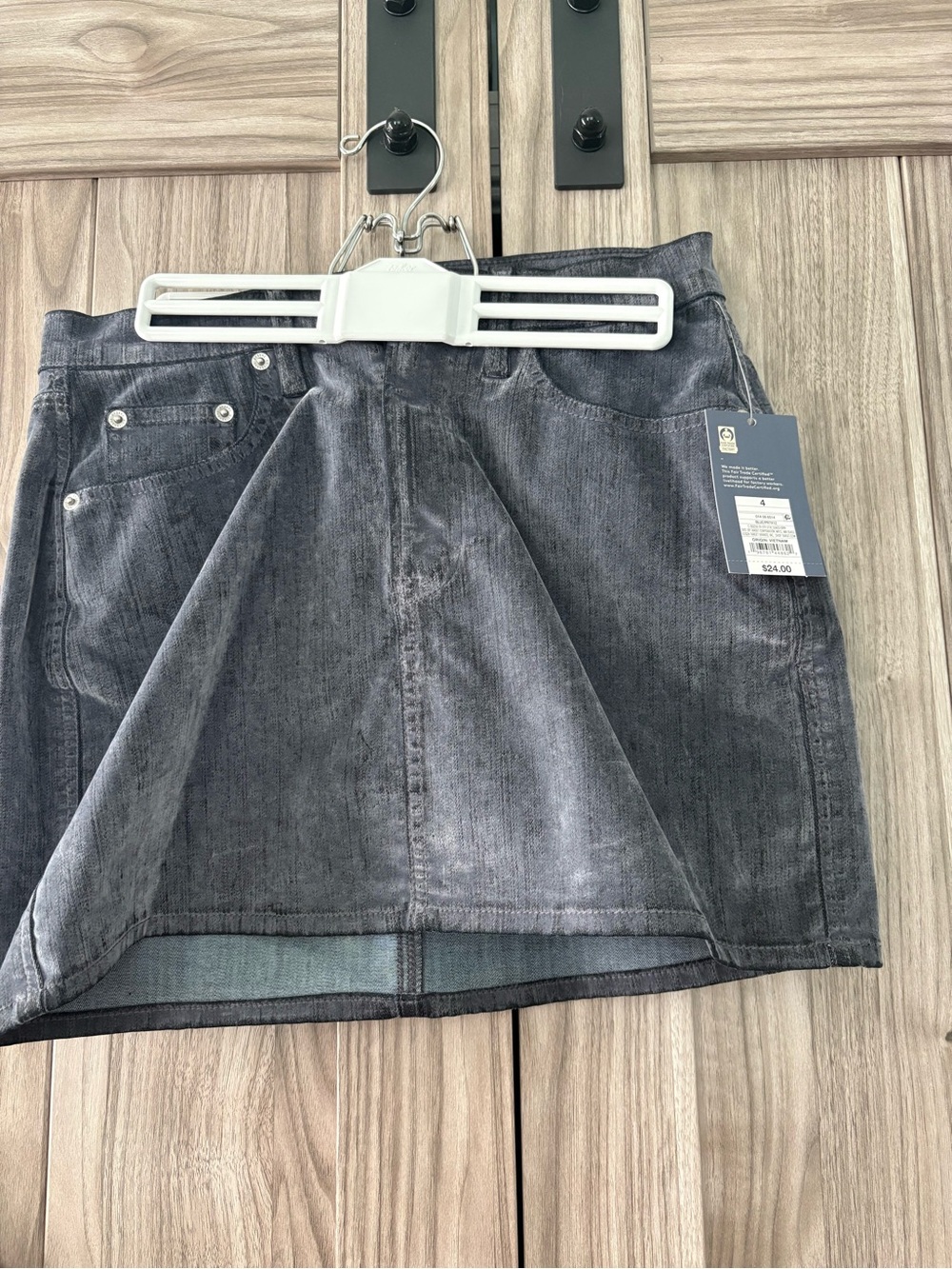 Universal Thread Women's Washed Black Denim Mini Skirt
